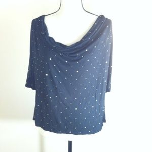 SOLD Jennifer Lopez Cold Shoulder Embellished Top